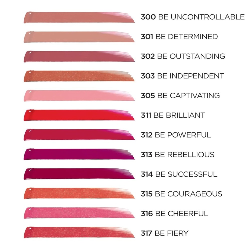 L'Oreal Paris Brilliant Signature Shiny Lip Stain 300 Be Uncontrollable Lipstick - Picture 6 of 6